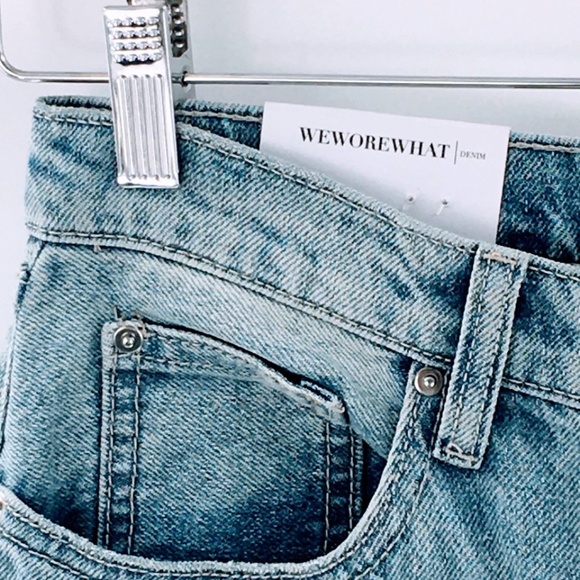 Womens High Rise Straight Leg Jeans Blue WeWoreWhat Danielle Bling Fly 27 x 29 - Picture 6 of 15